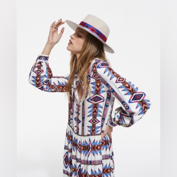 The Kooples Herren Southwest Printed Tiered Maxi Dress Size XL - Picture 2 of 11